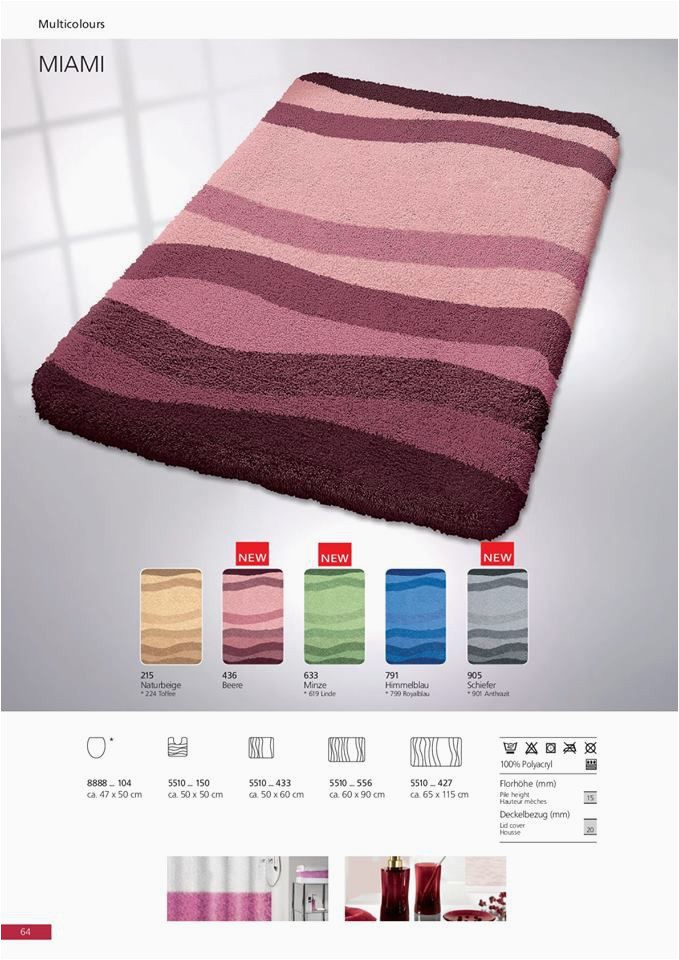 Low Pile Bath Rugs Wave Patterned Low Pile Bath Rug Easy Clearance for Most