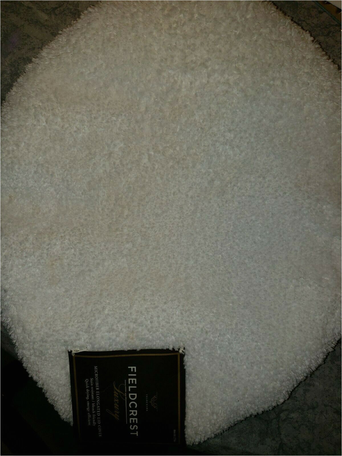 Luxury solid Bath Rug Fieldcrest Fieldcrest Luxury Microfiber Elongated Lid Cover White