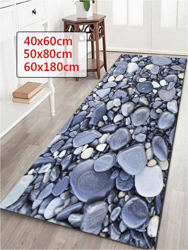Modern Bath Mats Rugs Wujie 24×71 3d Pebble Pattern Bathroom Carpet Doormat