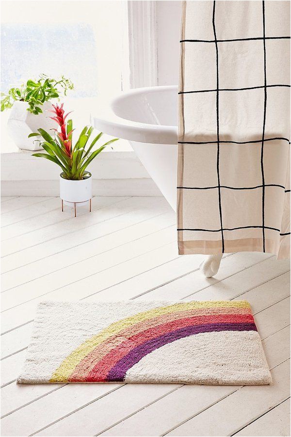 Peach Bath towels and Rugs Rainbow Bath Mat