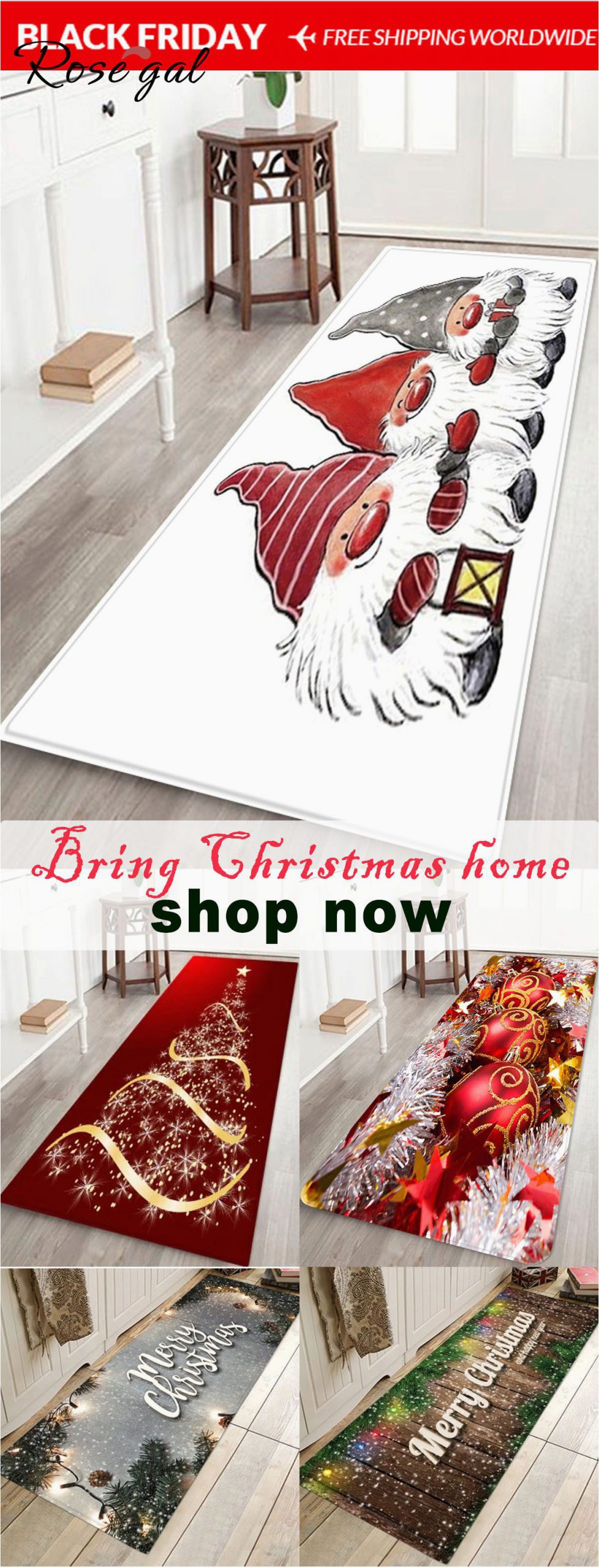 Red Bath Rugs at Jcpenney Rosegal Christmas Home Decoration Living Room Bedroom