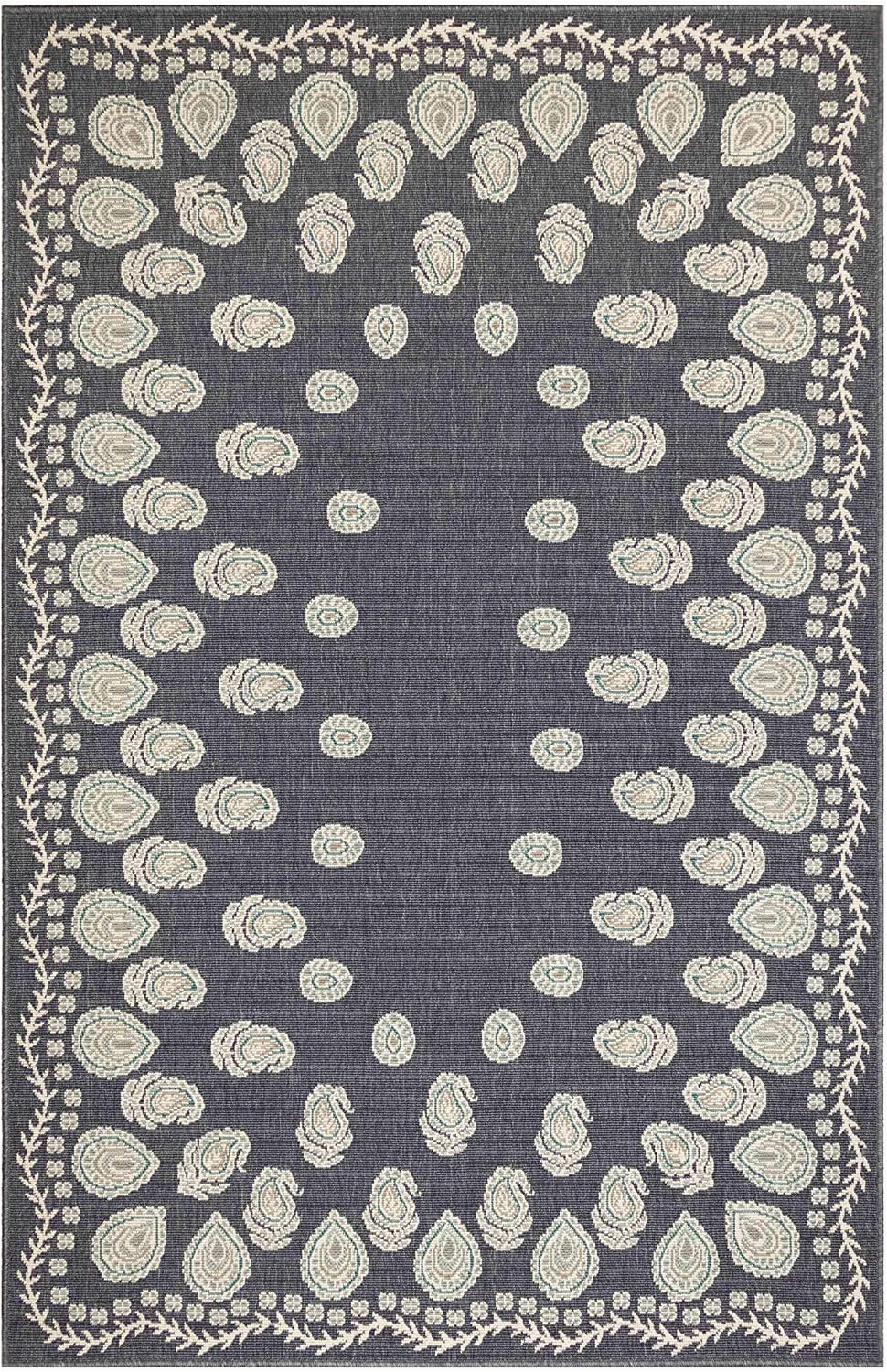 Riviera Home Retro Bath Rug Liora Manne Riviera Tashi Indoor Outdoor Rug Navy 3 3" X 4 11"