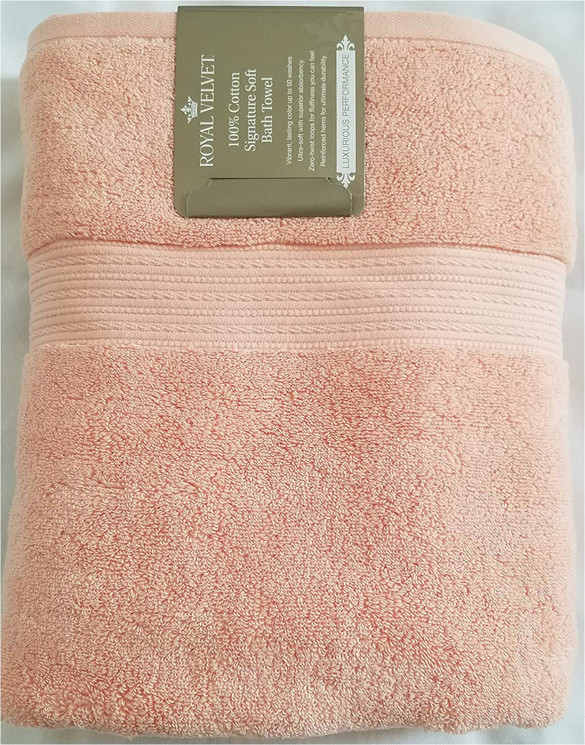 Royal Velvet Bath Rug Collection Royal Velvet Luxury Signature soft solid Bath towel – 3054¢€ Dusty Pink