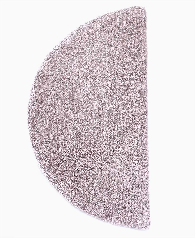 Semi Circle Bath Rug Reversible Cotton Half Circle Bath Rugs