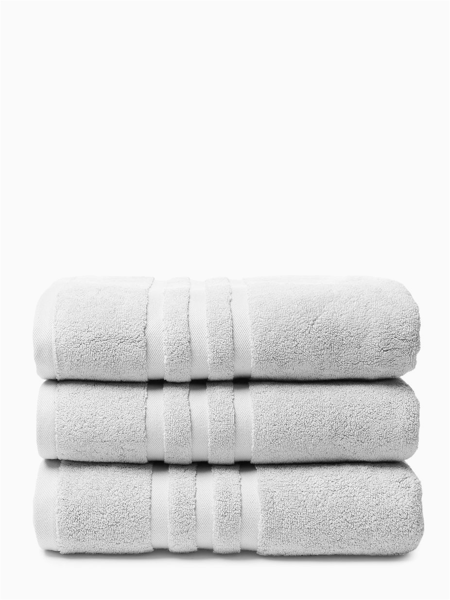Silver Bath towels and Rugs Chortex Of England Irvington Luxury Bath towels Set Of 3