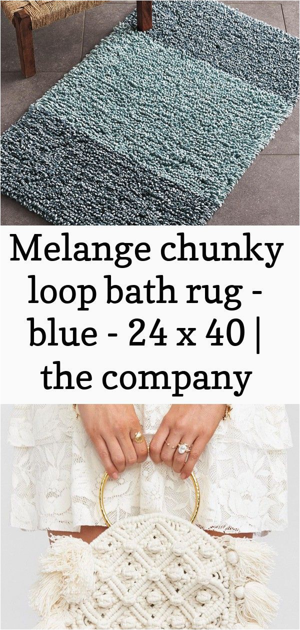The Company Store Bath Rugs Melange Chunky Loop Bath Rug Blue at the Pany Store