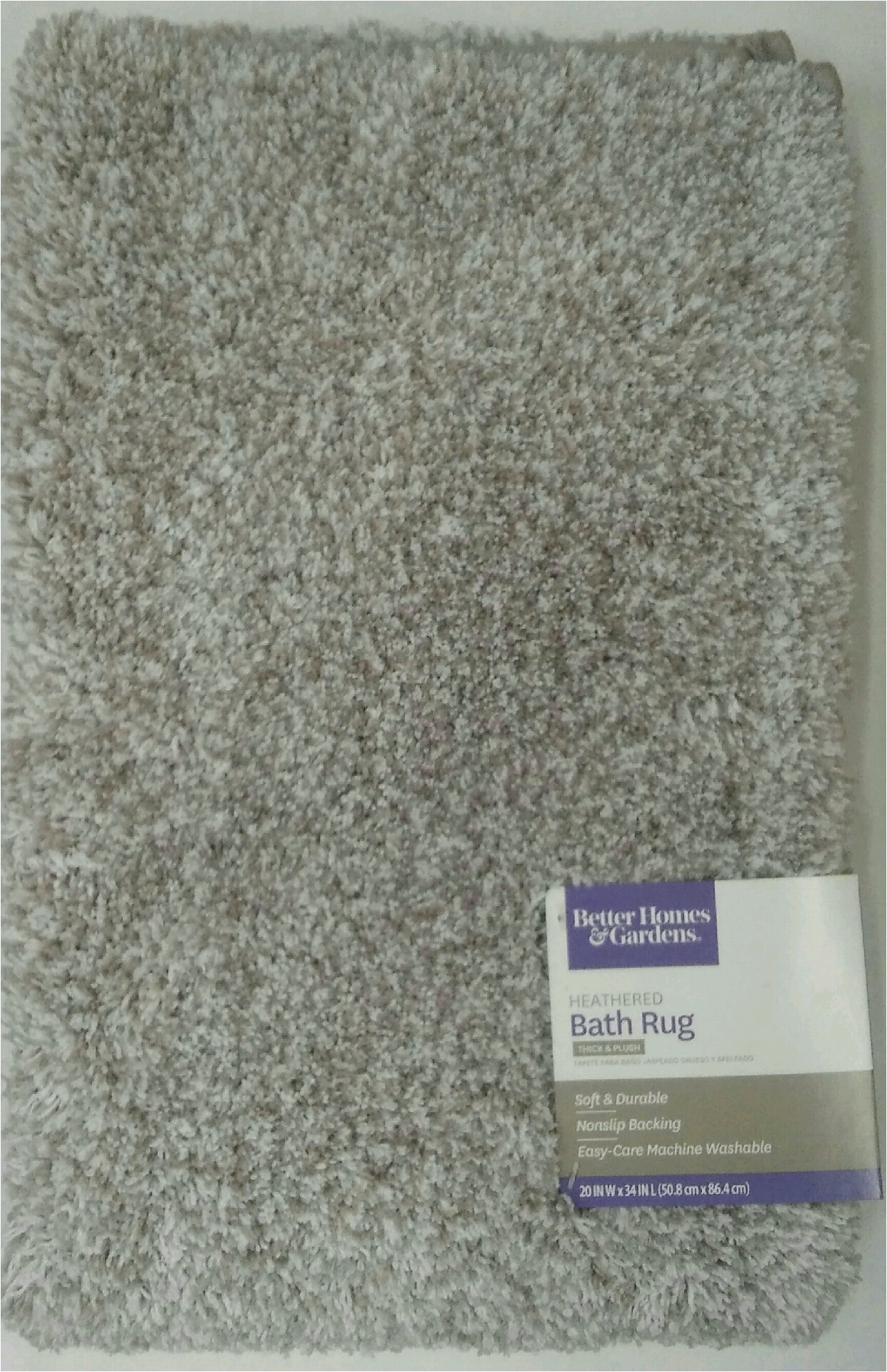 Thick Plush Bath Rugs Better Homes and Gardens Thick and Plush Bath Rug 20 X 34 Taupe Splash Heather