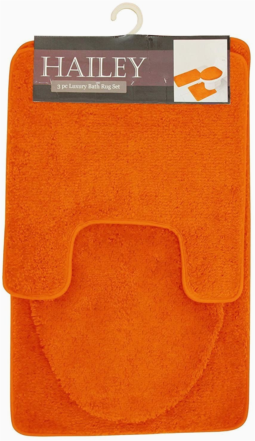 Three Piece Bath Rug Set Hailey 3 Piece Bath Rug Set orange