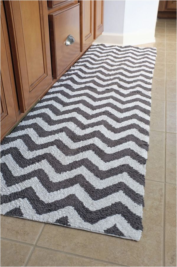 White Bath Rug Runner Chevron Bath Mat Runner