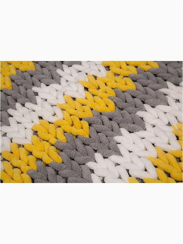 Yellow and White Bath Rug Yellow White and Grey Patterned Bath Mat