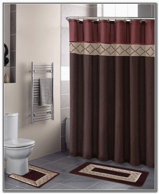Bath Rug Curtain Set Bathroom Sets with Shower Curtain and Rugs