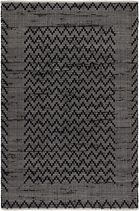 Bathroom and Kitchen Rugs Fab Habitat Reversible Cotton area Rugs Rugs for Living Room Bathroom Rug Kitchen Rug Allure Black & Cream