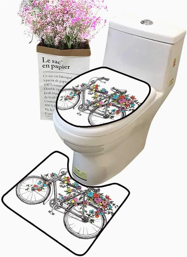 Bathroom Rug Around toilet 2 Piece Set Luxury Bath Rug Set Ivy Rainbow Colored Like