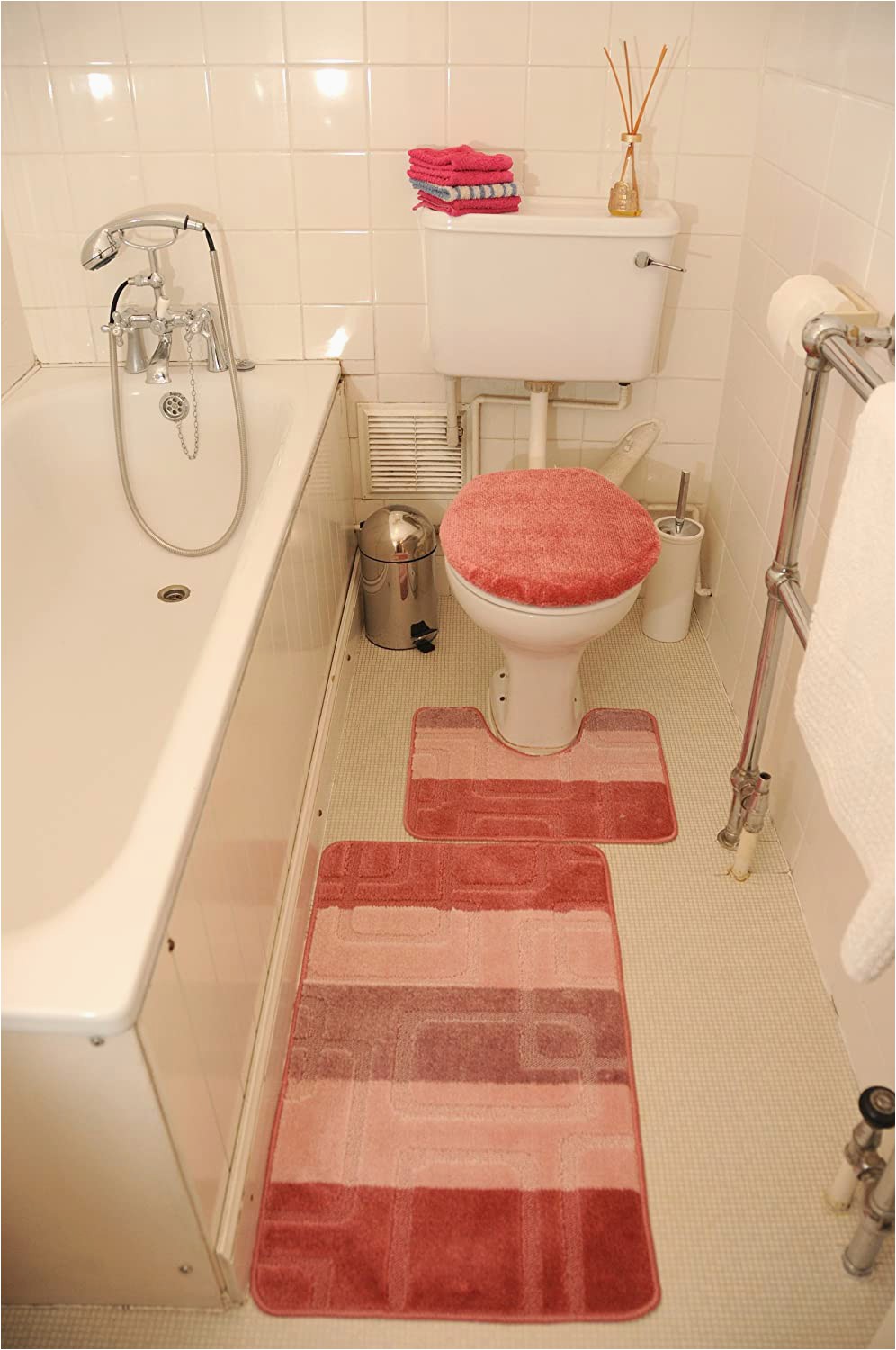 Bathroom Rugs and toilet Seat Covers Dusky Pink Bath Mat Set Bath Mat Pedestal Mat toilet Seat Cover 3 Piece Set Non Slip Bathroom Rug Mat