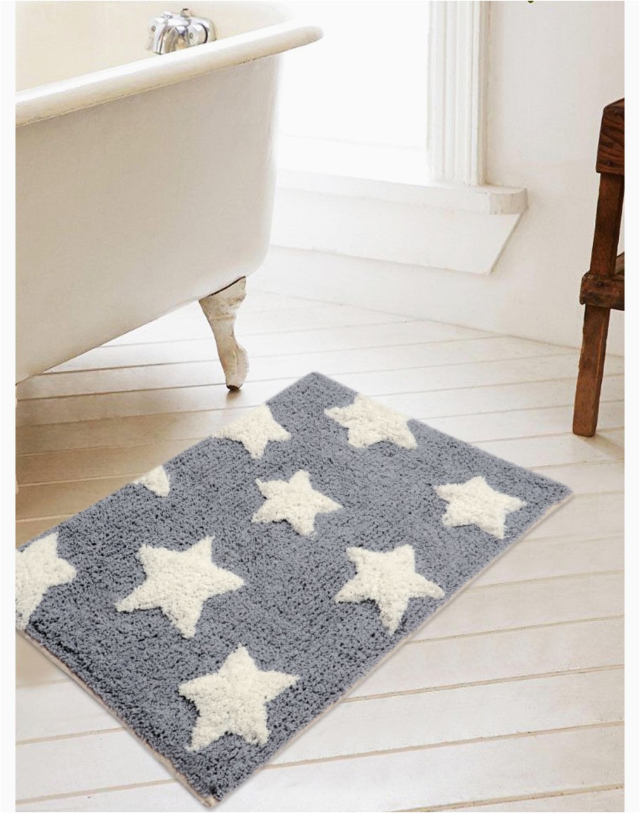 Bathroom Rugs with Non Skid Backing Grey and White Anti Skid Bath Rug