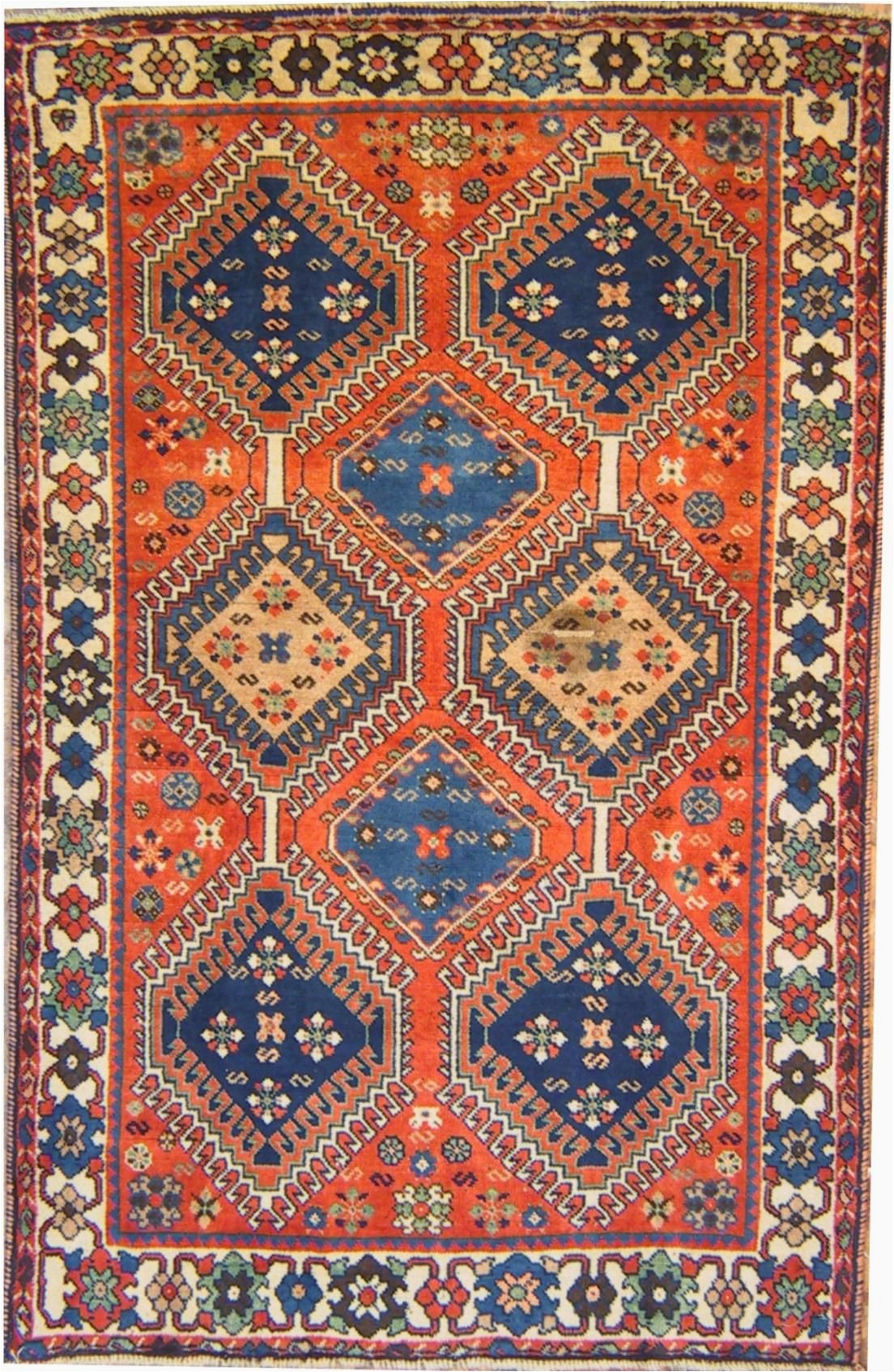 Blue and orange oriental Rug Rug M134 Yalameh Rugs oriental Persian Rug