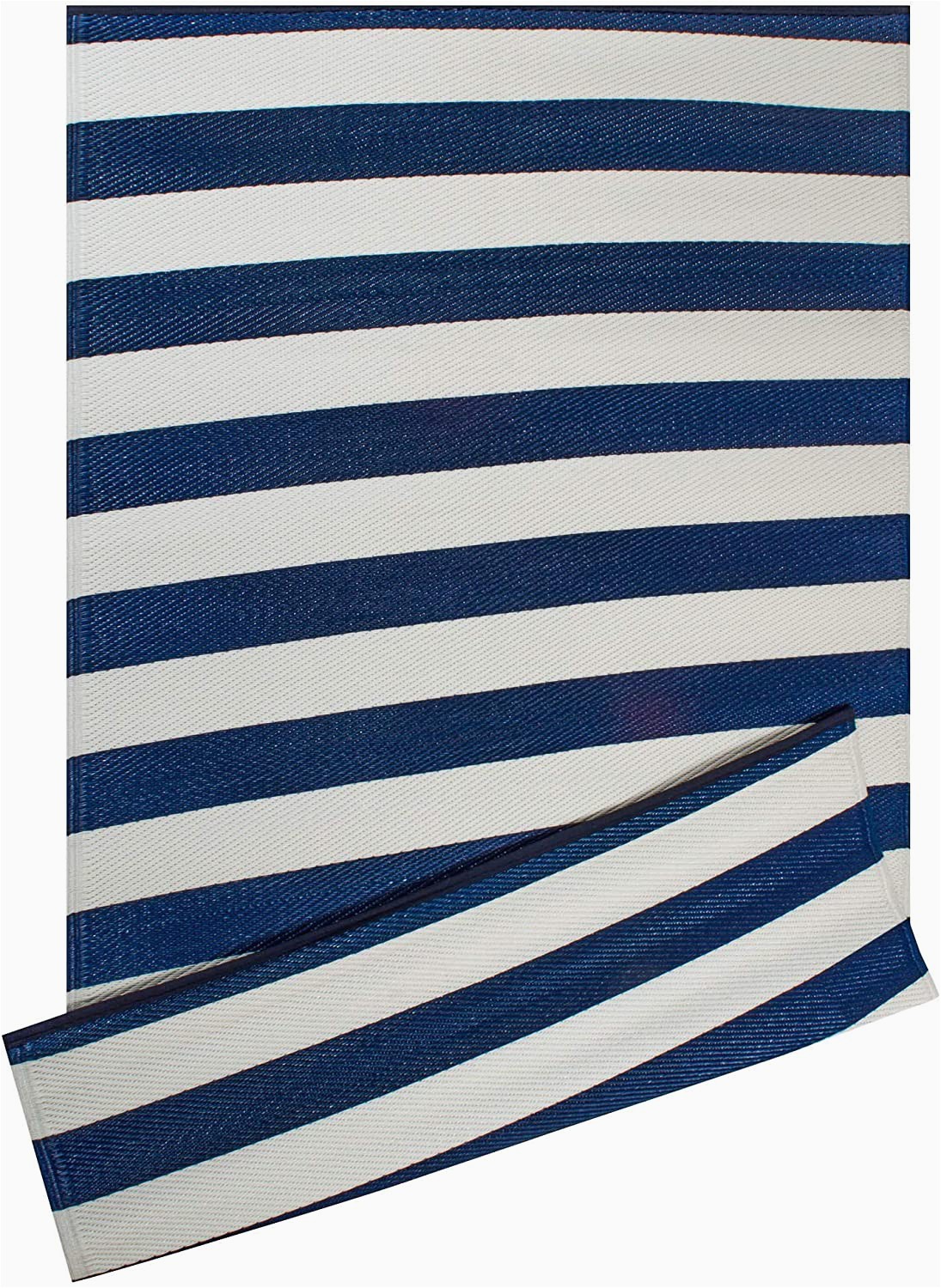 Blue and White Cotton Rug Dii Reversible Indoor Woven Striped Outdoor Rug 4×6 White & Navy