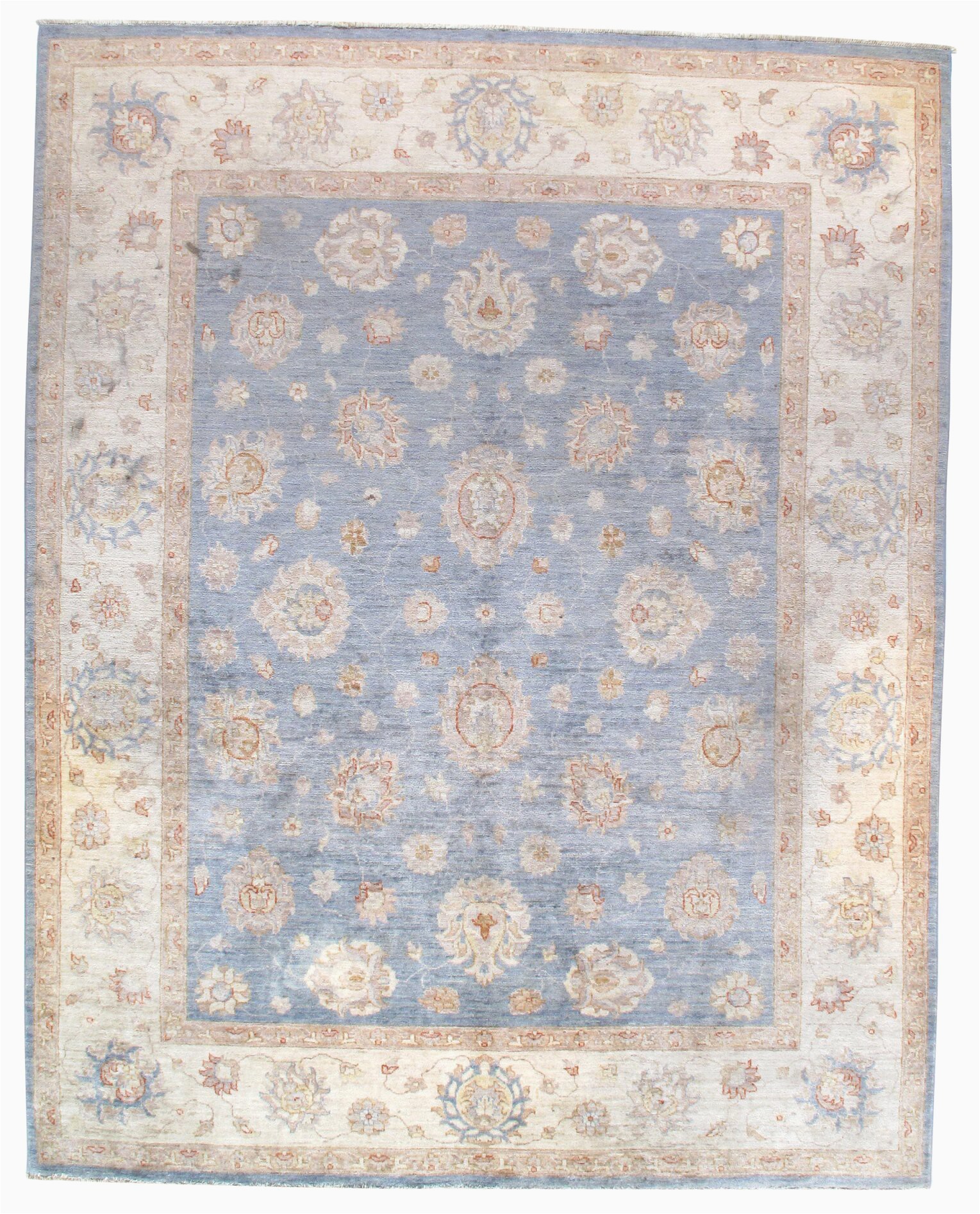 Blue Hand Knotted Wool Rug Cedrick Hand Knotted Wool Blue Brown area Rug