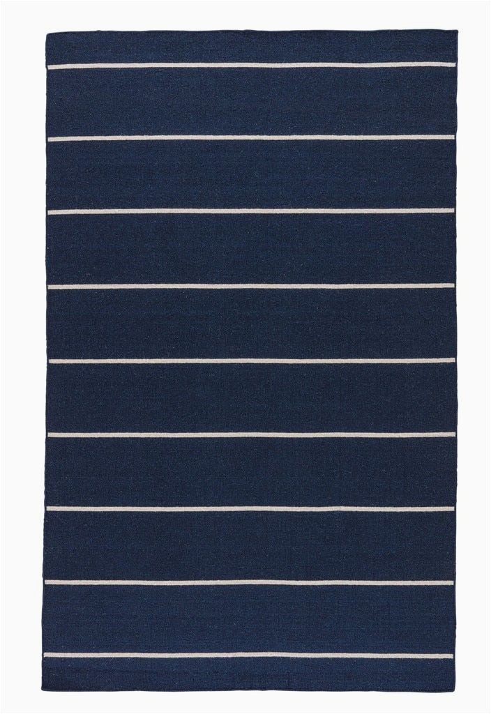 Blue Striped Wool Rug Coastal Shores Navy Blue Striped Wool Rug