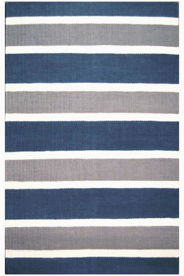 Blue Striped Wool Rug Hyannis Hand Loomed Wool Rug