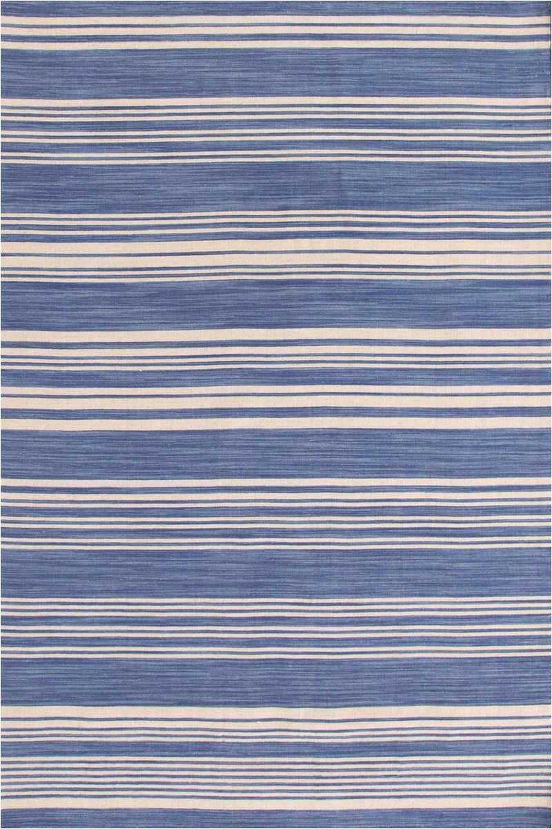 Blue Striped Wool Rug Productandname Display