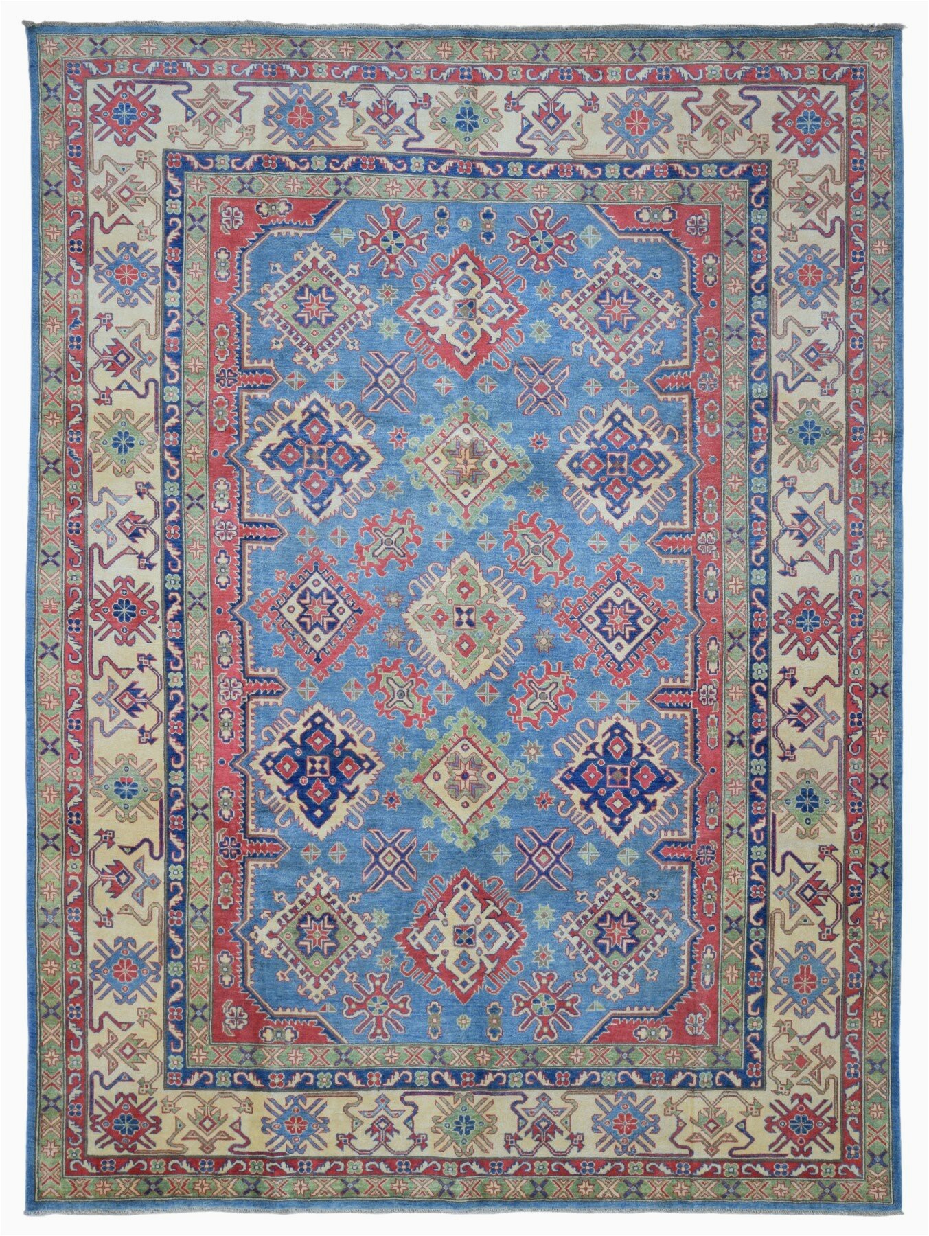 Blue Wool Rug 9 X 12 Gilroy Hand Knotted 9 X 12 1" Wool Blue Beige area Rug