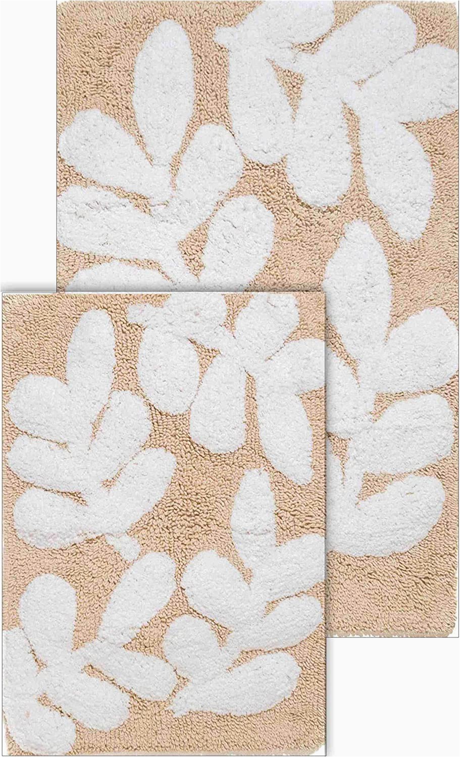 Brown and White Bathroom Rugs Chesapeake Merchandising 2 Piece Monte Carlo Bath Rug Set Taupe and White