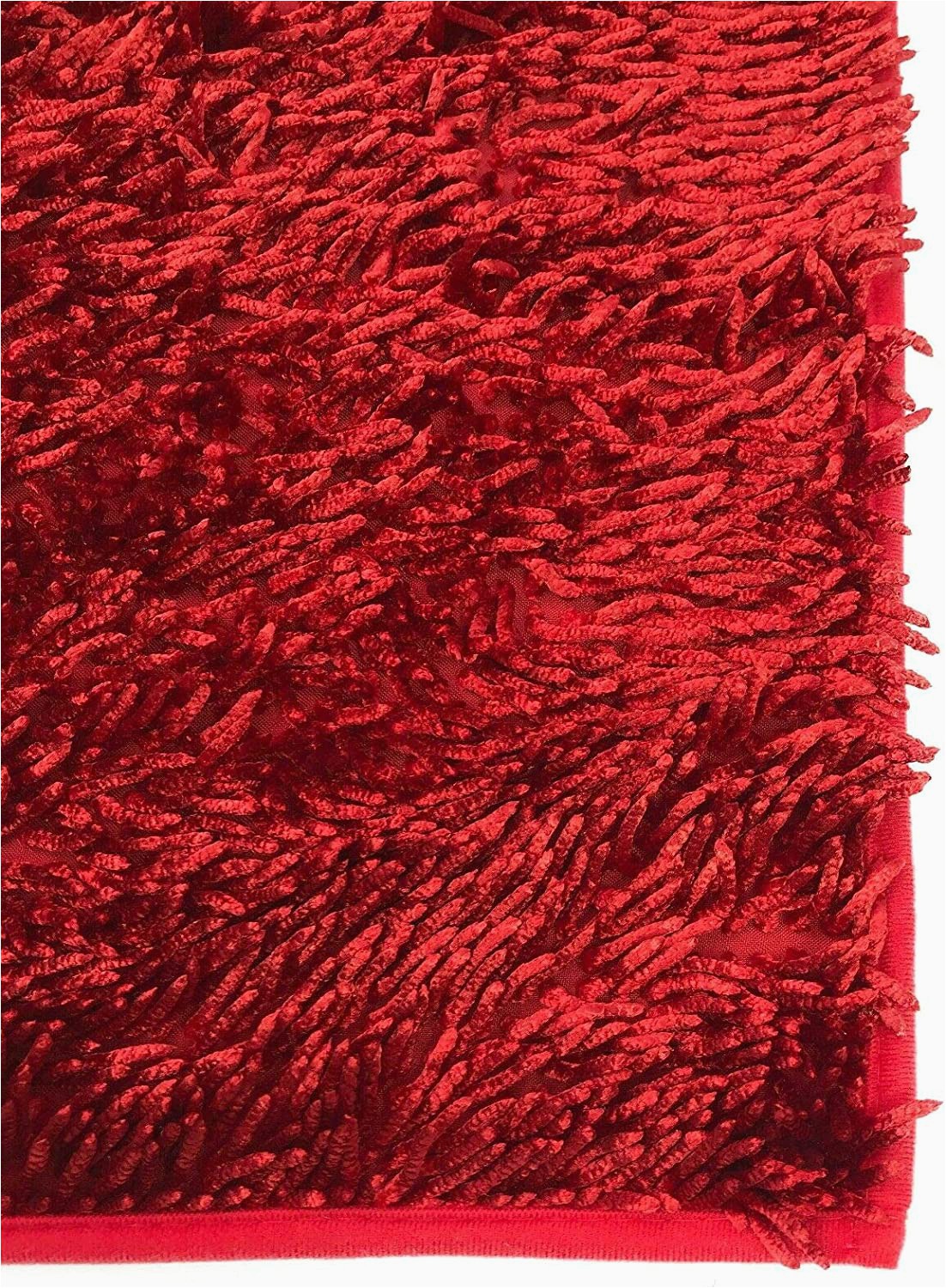 Cheap Red Bathroom Rugs Cushion Mania Sparkle Chenille Bath & Pedestal Mat Sets soft Bathroom Rugs Anti Slip Red