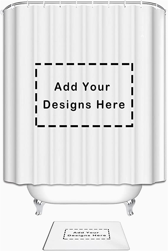 Custom Size Bathroom Rugs Vandarllin Personalized Custom Bathroom Shower Curtain Sets with Mat Rugs Add Your Own Designs Here