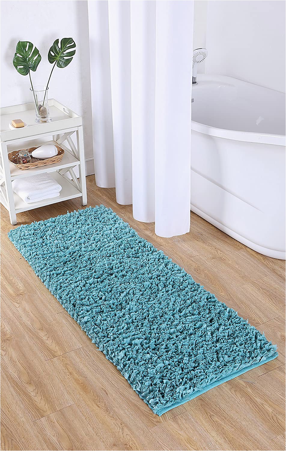 Floor Dimensions Bathroom Rugs Vcny Home Bathroom Rug Paper Scarf 24×60 Light Blue