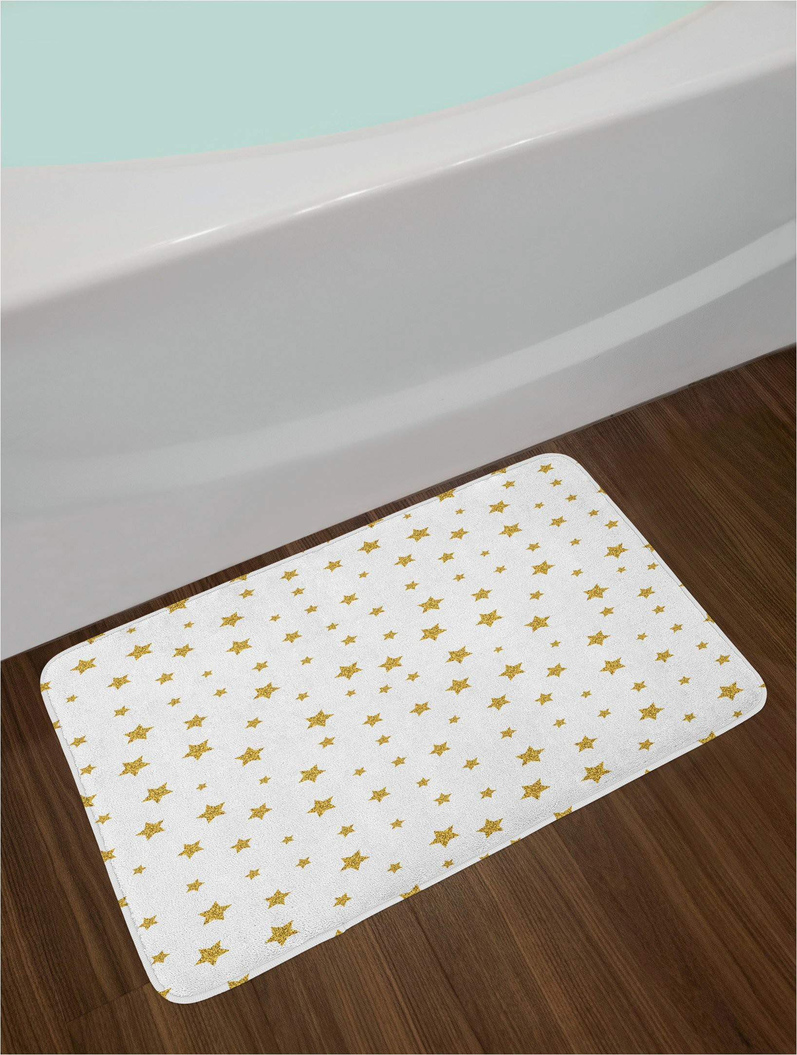 Gold and White Bathroom Rugs Gold White Star Bath Rug