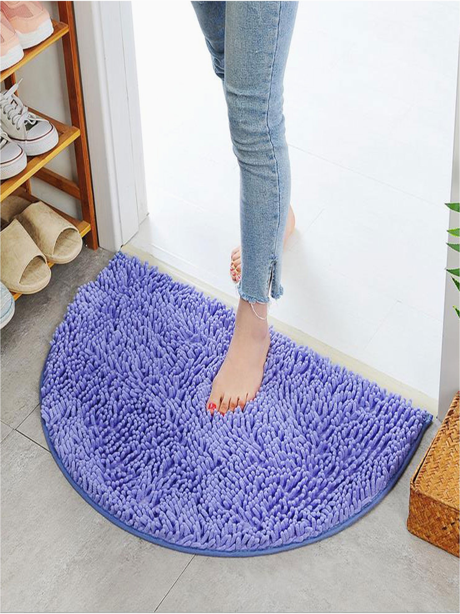 Half Circle Bath Rug soft Bathroom Rug Half Moon Round Semi Circle Machine Washable Rubber Back Mat Carpet Walmart