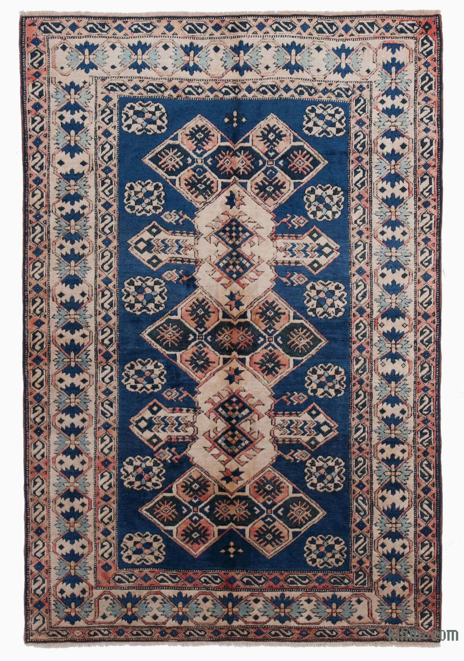 Hand Knotted Blue Rugs Beige Blue New Hand Knotted Anatolian Rug 4 9" X 7 2" 57 In X 86 In