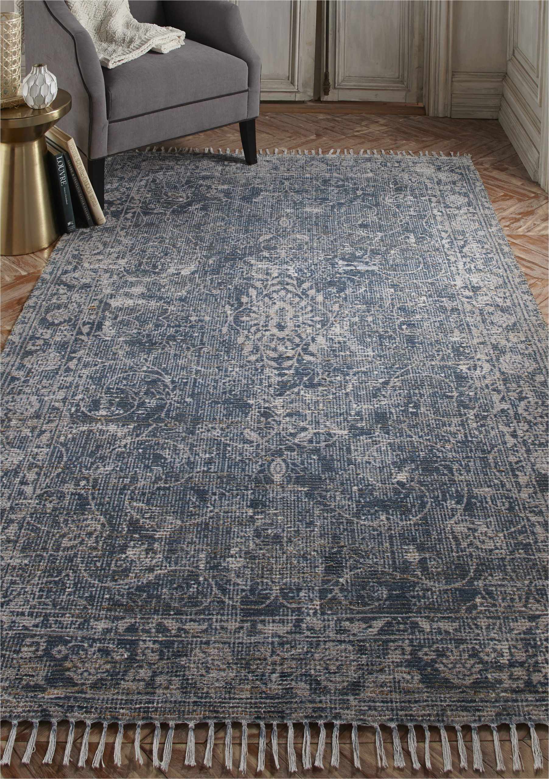 Hand Knotted Blue Rugs Myrick Hand Knotted Blue Tan area Rug