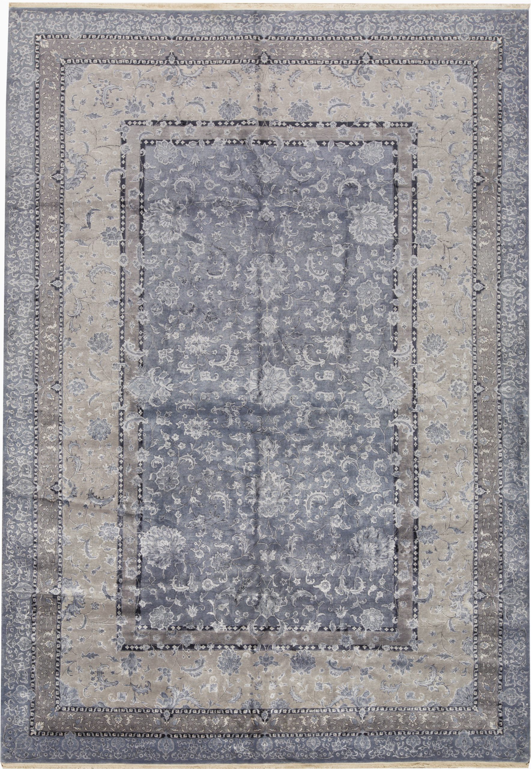 Hand Knotted Blue Rugs Nirvana oriental Hand Knotted Blue area Rug