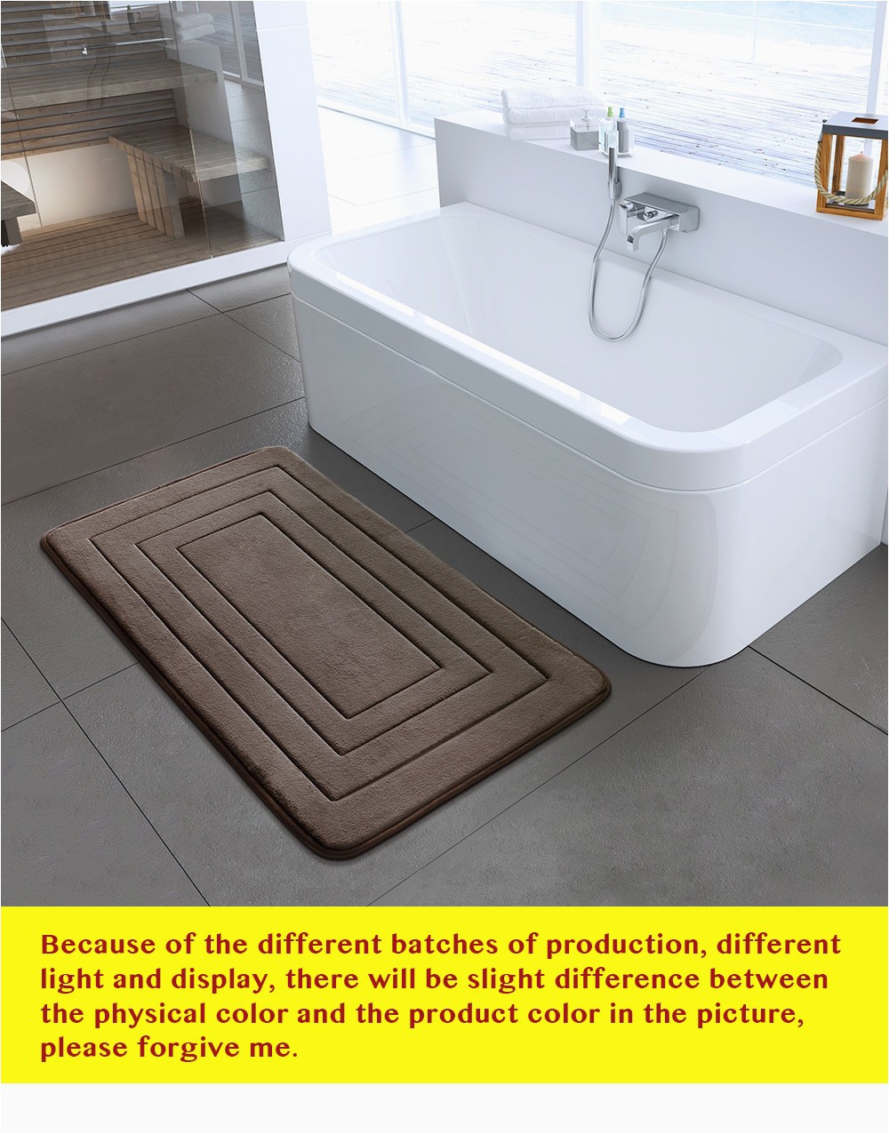 High Quality Bathroom Rugs High Quality Bath Mat Bathroom Bedroom Non Slip Mats Foam Rug Shower Carpet for Bathroom Kitchen Bedroom 40x60cm 50x80cm Za 003