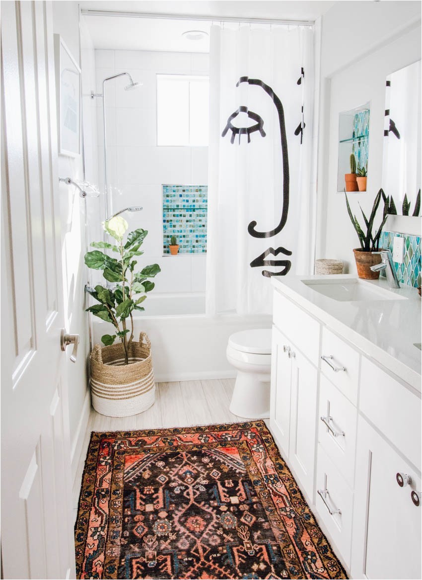 Jute Rug In Bathroom How to Blend A Vintage Rug Into Your Home Anita Yokota