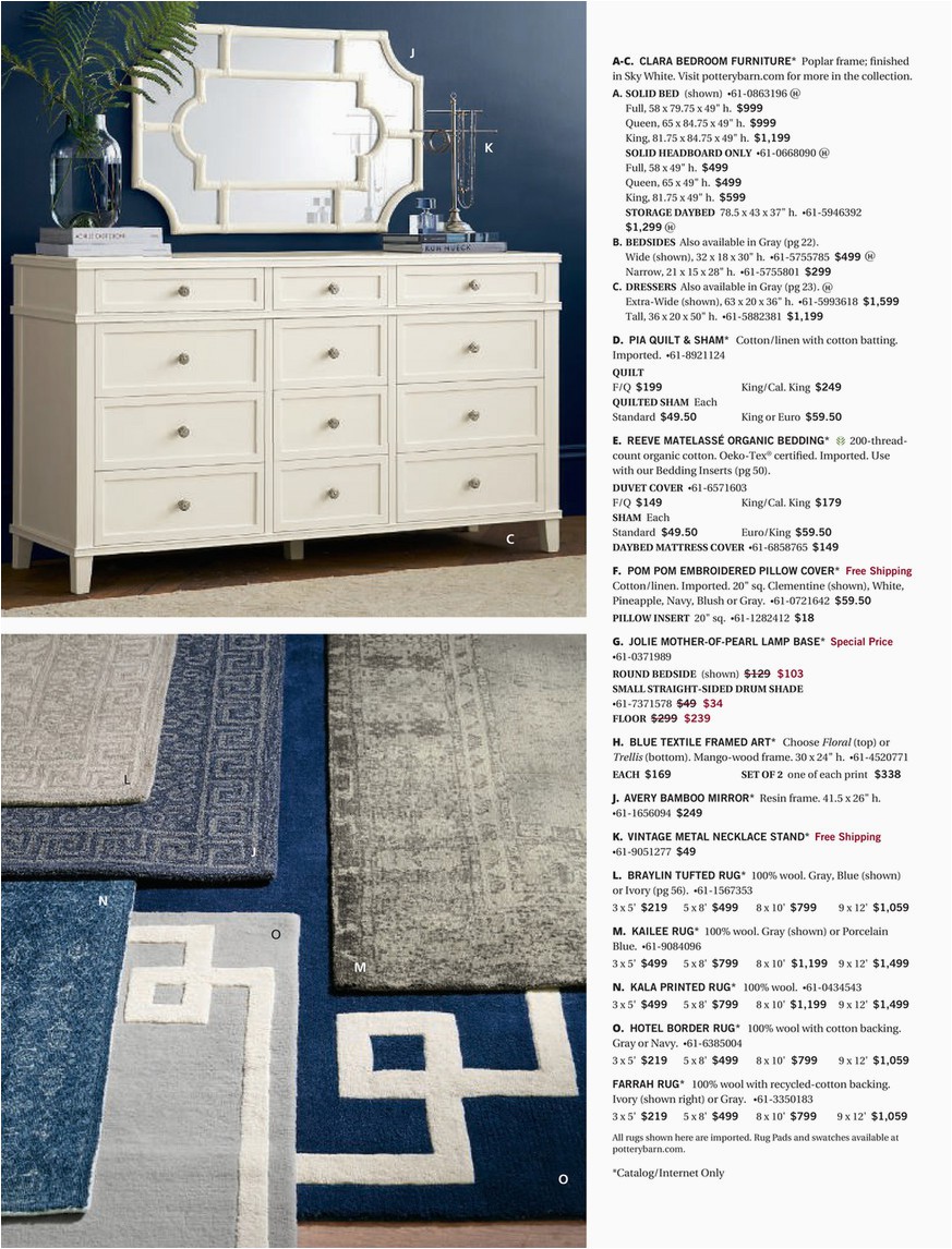 Kailee Printed Rug Porcelain Blue Pottery Barn Summer Bed & Bath D4 Kailee Handwoven Wool