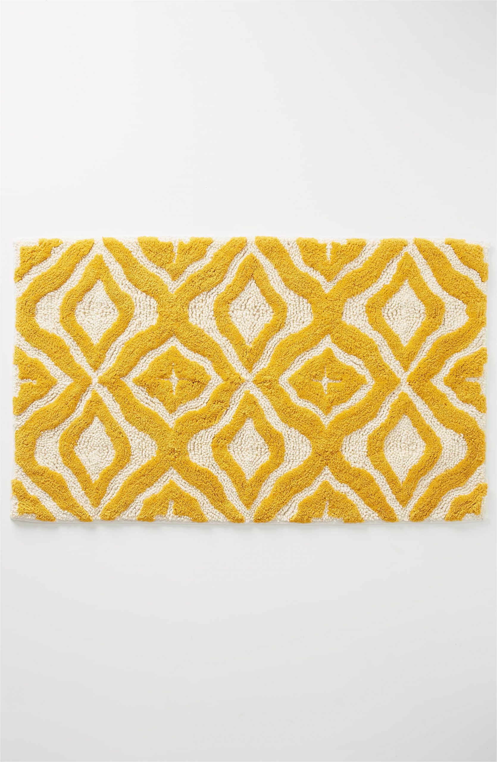 Large Yellow Bathroom Rugs Anthropologie Cabello Geo Tufted Bath Mat Size