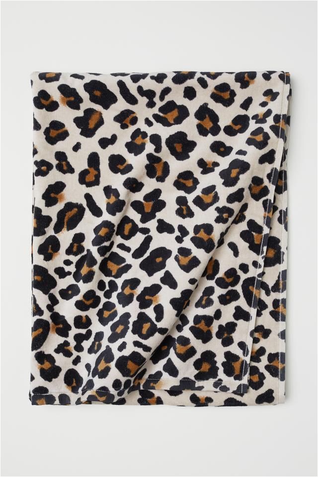 Leopard Print Bath Rugs Bath towel Beige Leopard Print H&m Us