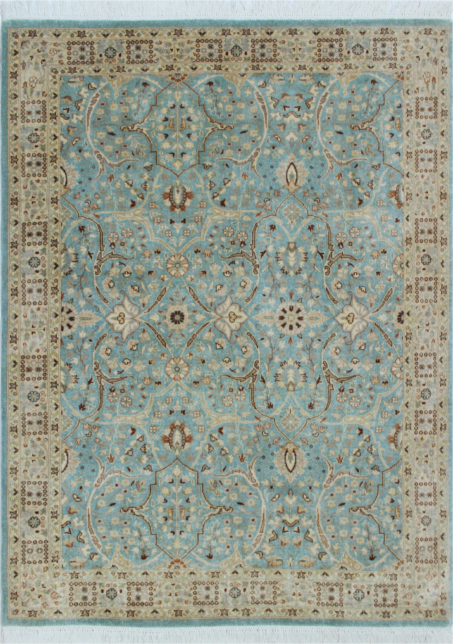 Light Blue Wool Rug E Of A Kind Dannie Hand Knotted Light Blue Wool area Rug
