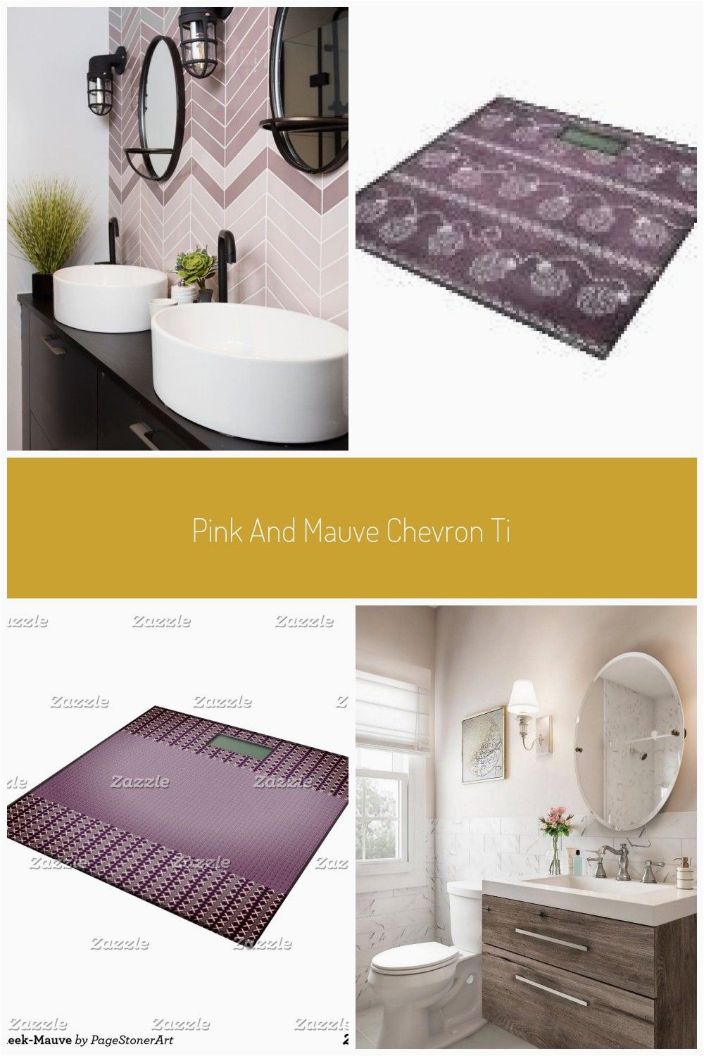 Mauve Colored Bathroom Rugs Pink and Mauve Chevron Tile Bathroom Splash Back with Black