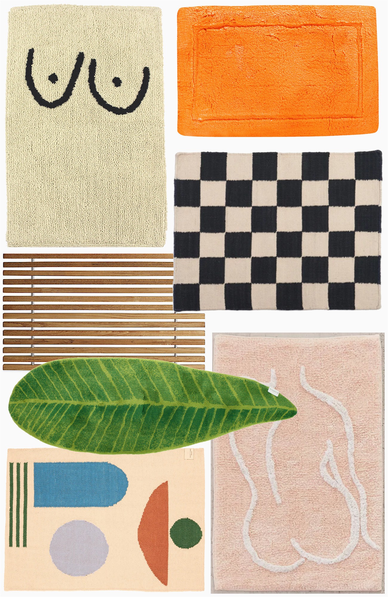 Orange Bathroom Rugs and towels the Best Bath Mats some Cool In Home Shops the Stripe