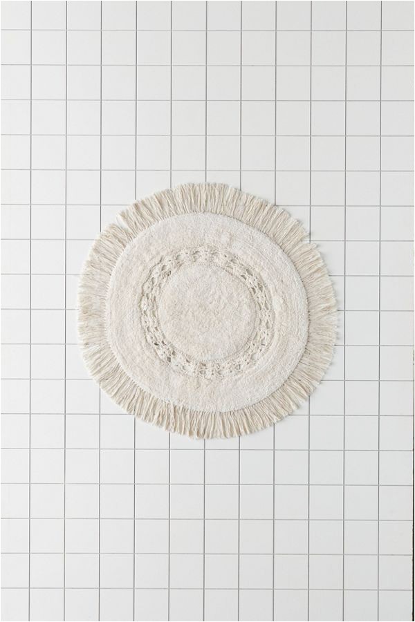 Oversized Round Bathroom Rugs Raine Crochet Round Bath Mat In 2020