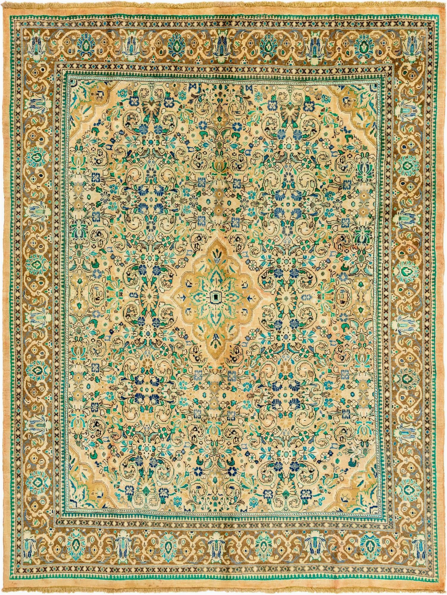 Peach and Blue Persian Style Chenille Oasis area Rug Pin On Beef