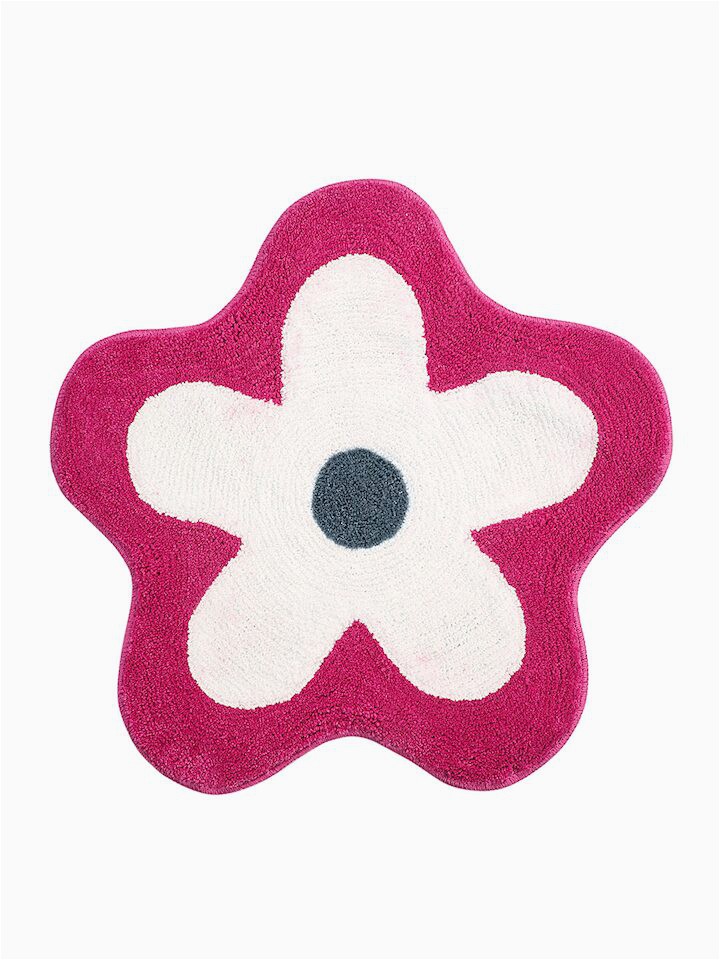 Pink and White Bathroom Rugs Saral Home Pink & White Floral Shaped Bath Rug