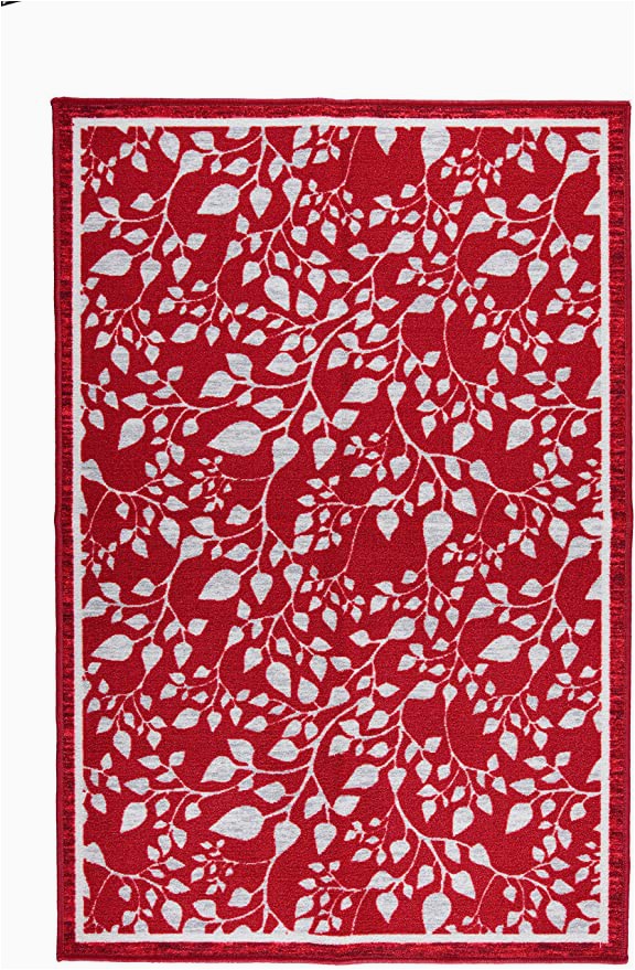 Red Bathroom Runner Rug Boarders Rugs Modern Non Slip Red Leaves Rubber Backed Kitchen and Bathroom Runner Rug area 5 X7