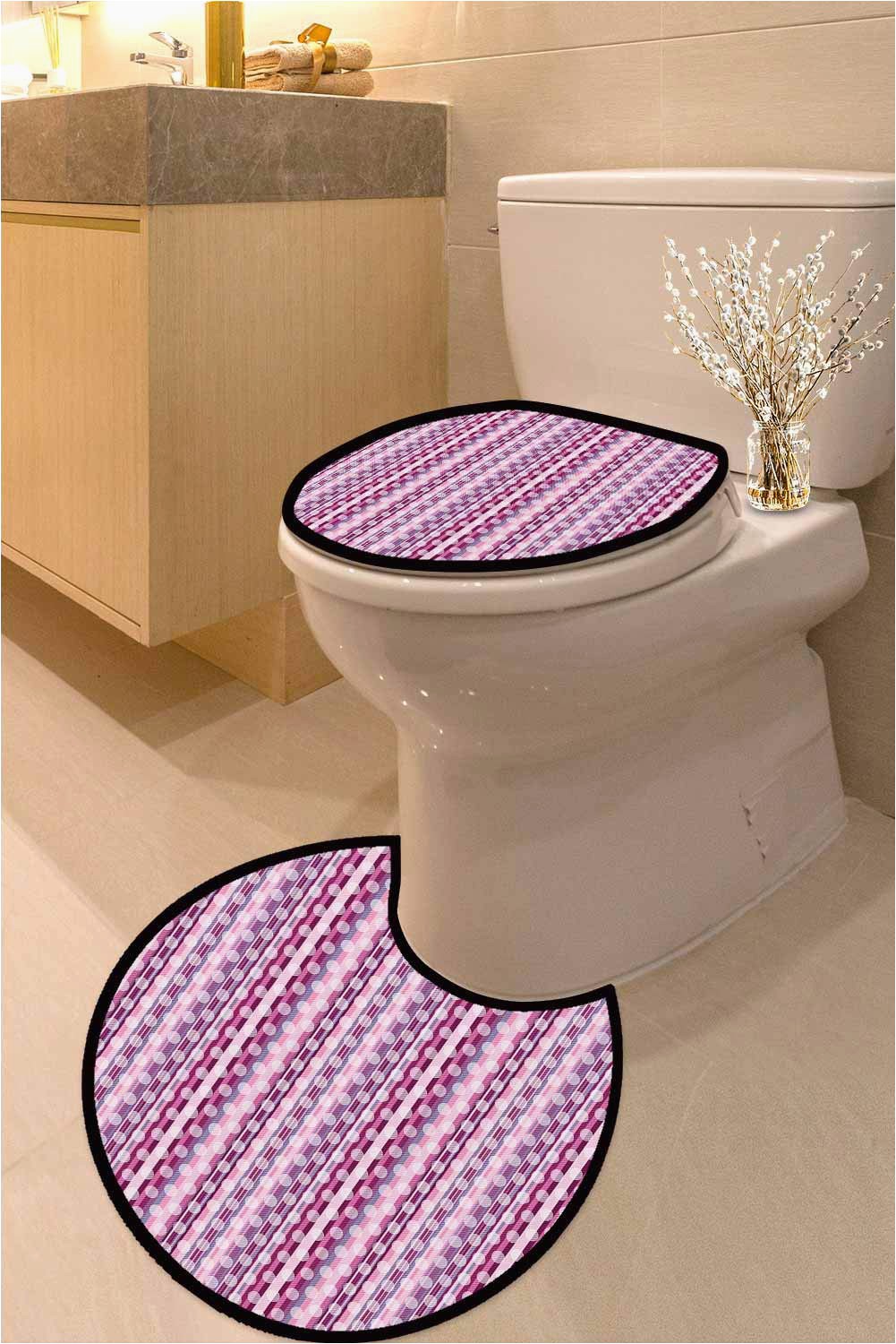 Round Bathroom Rugs with Rubber Backing Amazon Bath Rug Set Barbed Wire Map Bath Mat with Non