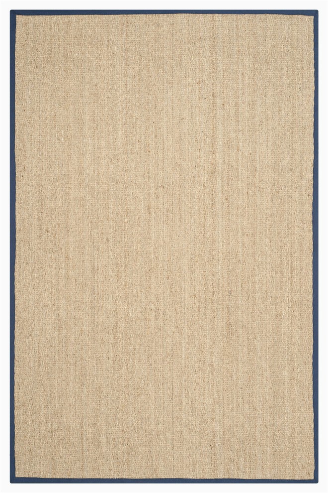 Sisal Rug with Blue Border Winifred Natural Fibre area Rug with Blue Border Rustic