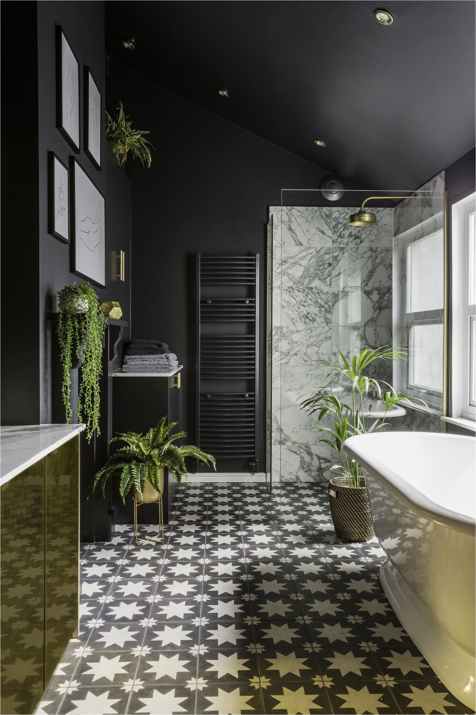 Small Black Bathroom Rug This Black and Gold Bathroom Will Make You Want to